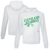 Men's Levelwear White Cleveland Guardians St. Patrick's Day Relay Boots Pullover Hoodie