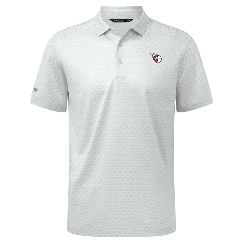 Men's Levelwear White Cleveland Guardians System Insignia 2.0 Polo