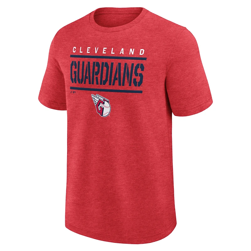 T-shirt de sport pour homme, logo rouge chiné, des Cleveland Guardians, excellent choix