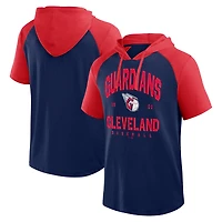 Men's Logo Athletic Navy Cleveland Guardians Prime Hoodie T-Shirt