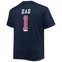 Men's Navy Cleveland Guardians Big & Tall Father's Day #1 Dad T-Shirt
