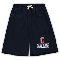 Short en tissu éponge bleu marine Cleveland Guardians Big & Tall pour hommes