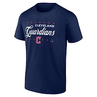 T-shirt bleu marine pour homme de l'équipe électorale des Cleveland Guardians