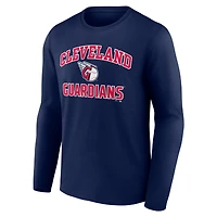 Men's  Navy Cleveland Guardians Heart & Soul Long Sleeve T-Shirt