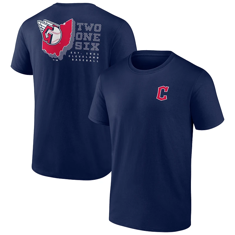 Men's Navy Cleveland Guardians Two One Six T-Shirt