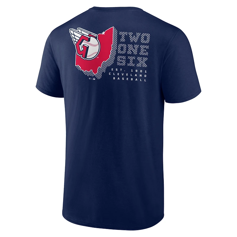 Men's Navy Cleveland Guardians Two One Six T-Shirt