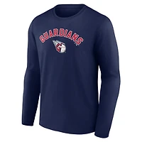 Men's Navy Cleveland Guardians Winning Streak Custom Long Sleeve T-Shirt