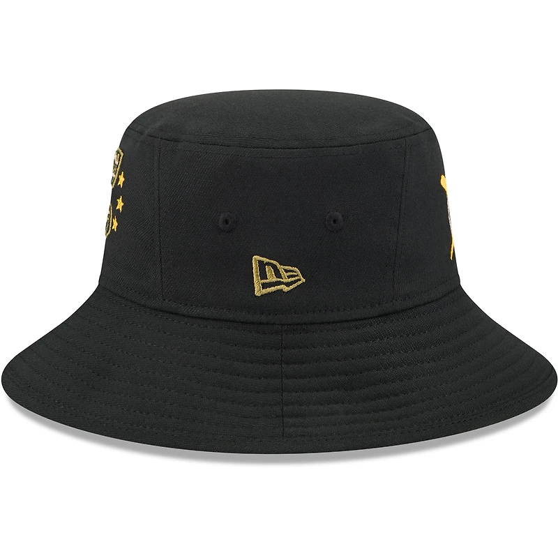 Bob New Era noir pour hommes des Cleveland Guardians 2024 Armed Forces Day