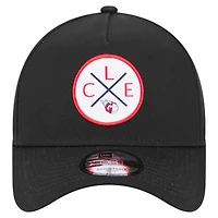 Men's New Era Black Cleveland Guardians 9FORTY A-Frame Adjustable Hat