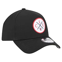 Men's New Era Black Cleveland Guardians 9FORTY A-Frame Adjustable Hat