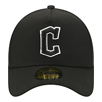 Men's New Era  Black Cleveland Guardians A-Frame 59FORTY Fitted Hat