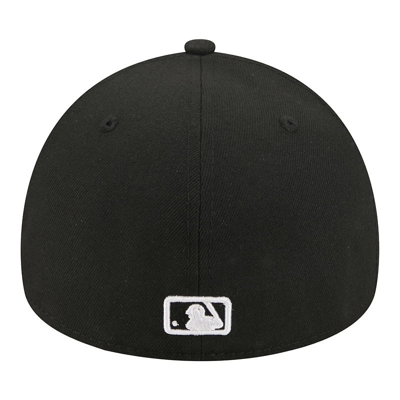 Men's New Era  Black Cleveland Guardians A-Frame 59FORTY Fitted Hat