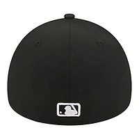 Men's New Era  Black Cleveland Guardians A-Frame 59FORTY Fitted Hat