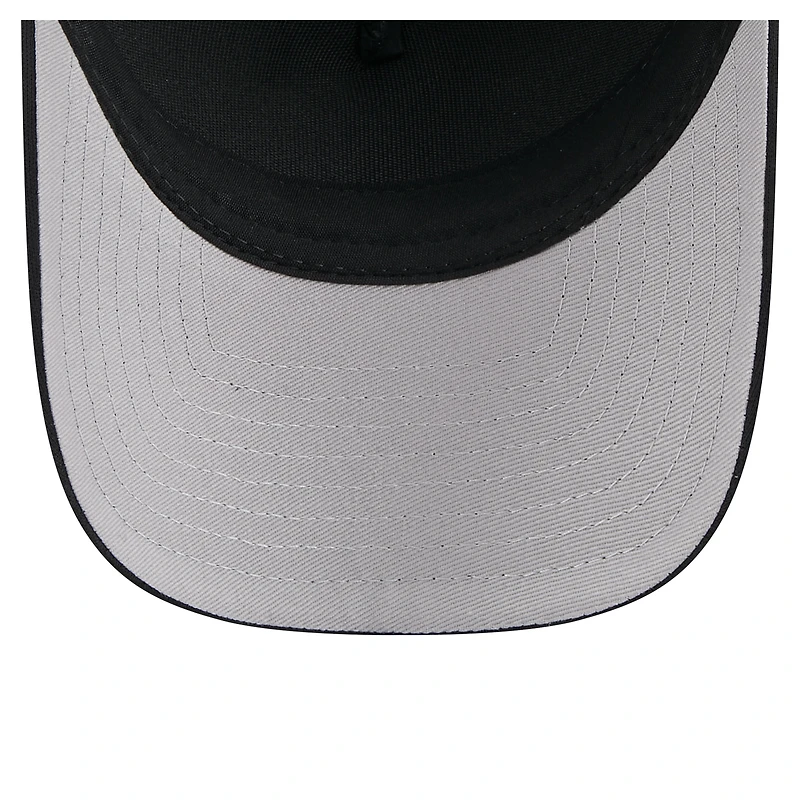 Men's New Era Black Cleveland Guardians City Initial 9FORTY A-Frame M-Crown Adjustable Trucker Hat