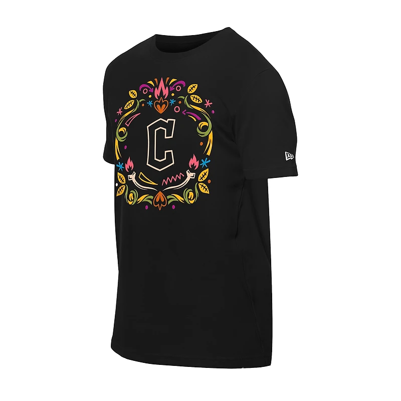 Men's New Era Black Cleveland Guardians Día de los Muertos T-Shirt