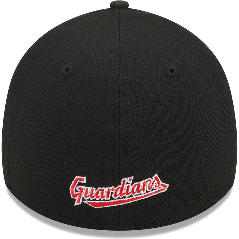 Casquette Flex 39THIRTY avec logo Cleveland Guardians New Era pour homme, noire