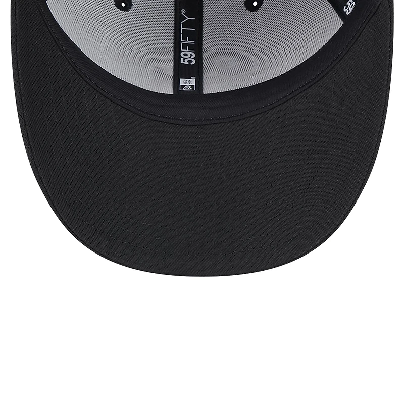 Casquette ajustée 59FIFTY à profil bas des Cleveland Guardians New Era pour hommes, noire