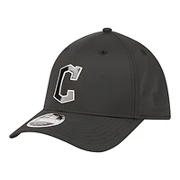 Casquette New Era noire Cleveland Guardians métallisée 39THIRTY M-Crown Flex pour homme
