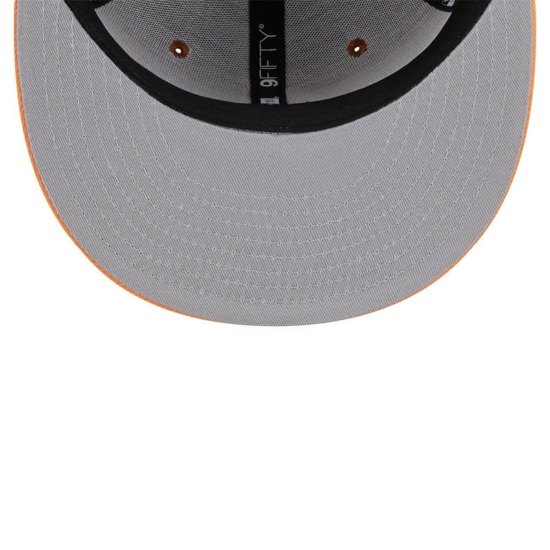 Men's New Era Brown Cleveland Guardians Spring Color Two-Tone 9FIFTY Snapback Hat