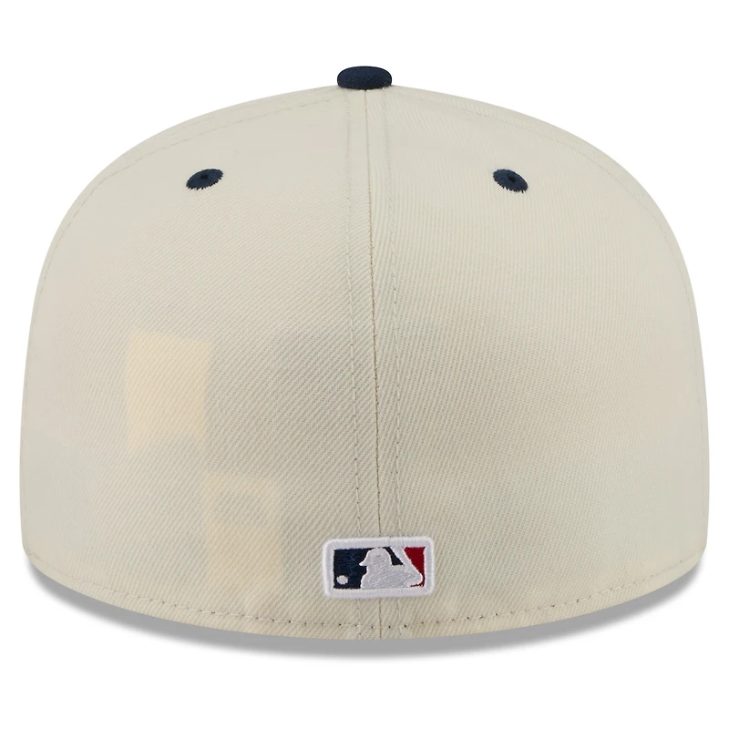 Men's New Era Cream/Navy Cleveland Guardians USA 250 Fourth of July 59FIFTY Fitted Hat