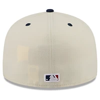 Men's New Era Cream/Navy Cleveland Guardians USA 250 Fourth of July 59FIFTY Fitted Hat