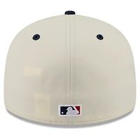 Men's New Era Cream/Navy Cleveland Guardians USA 250 Fourth of July Low Profile 59FIFTY Fitted Hat