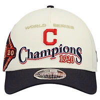 Men's New Era  Cream/Navy Cleveland Guardians World Series 9FORTY M-Crown Adjustable Hat