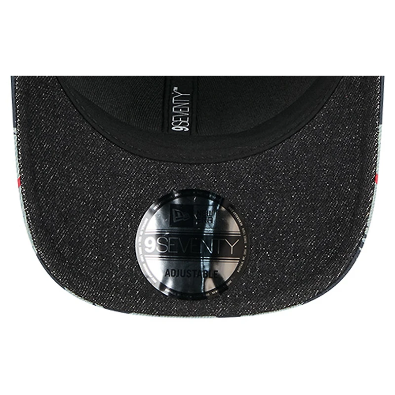 Men's New Era Denim/Navy Cleveland Guardians Aztec Denim 9SEVENTY Adjustable Hat