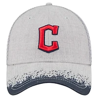 Men's New Era Gray Cleveland Guardians Visor Paint Splatter 39THIRTY Flex Hat