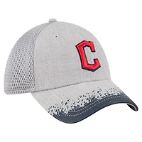 Men's New Era Gray Cleveland Guardians Visor Paint Splatter 39THIRTY Flex Hat