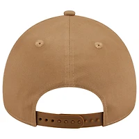 Men's New Era Khaki Cleveland Guardians A-Frame 9FORTY Adjustable Hat