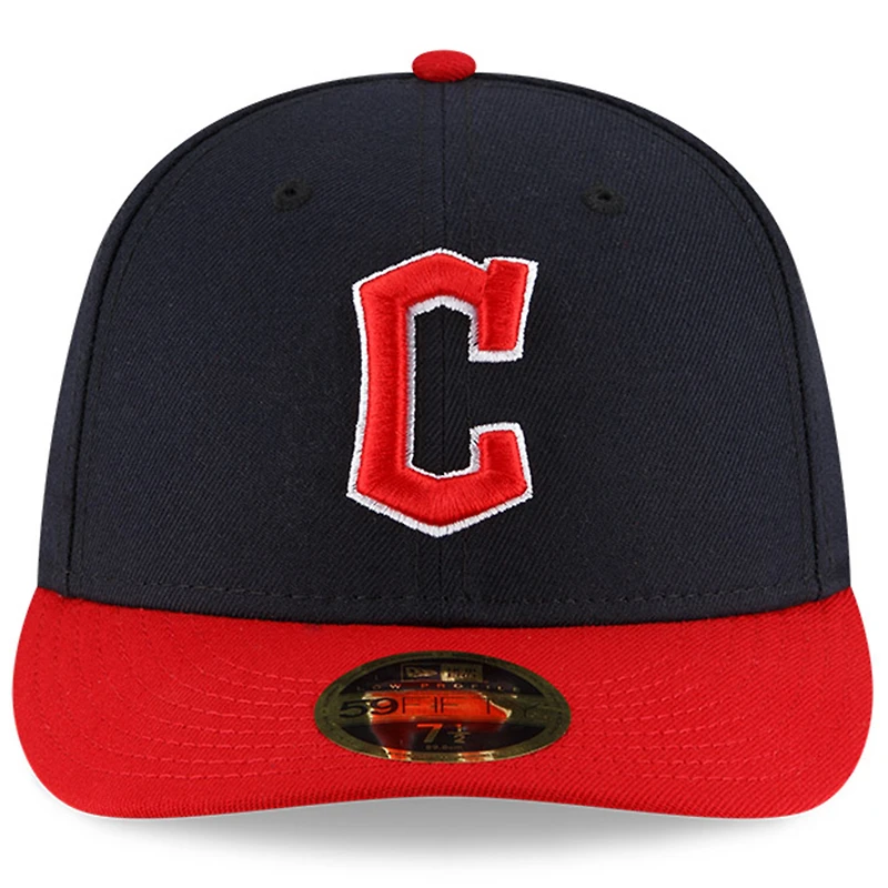 Casquette ajustée à profil bas 59FIFTY On-Field Authentic Collection Cleveland Guardians de New Era pour homme, rouge/noir