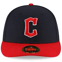 Casquette ajustée à profil bas 59FIFTY On-Field Authentic Collection Cleveland Guardians de New Era pour homme, rouge/noir