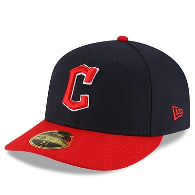 Casquette ajustée à profil bas 59FIFTY On-Field Authentic Collection Cleveland Guardians de New Era pour homme, rouge/noir