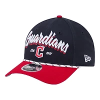 Men's New Era Navy/Red Cleveland Guardians Team Loyal 9FORTY M-Crown Adjustable Hat