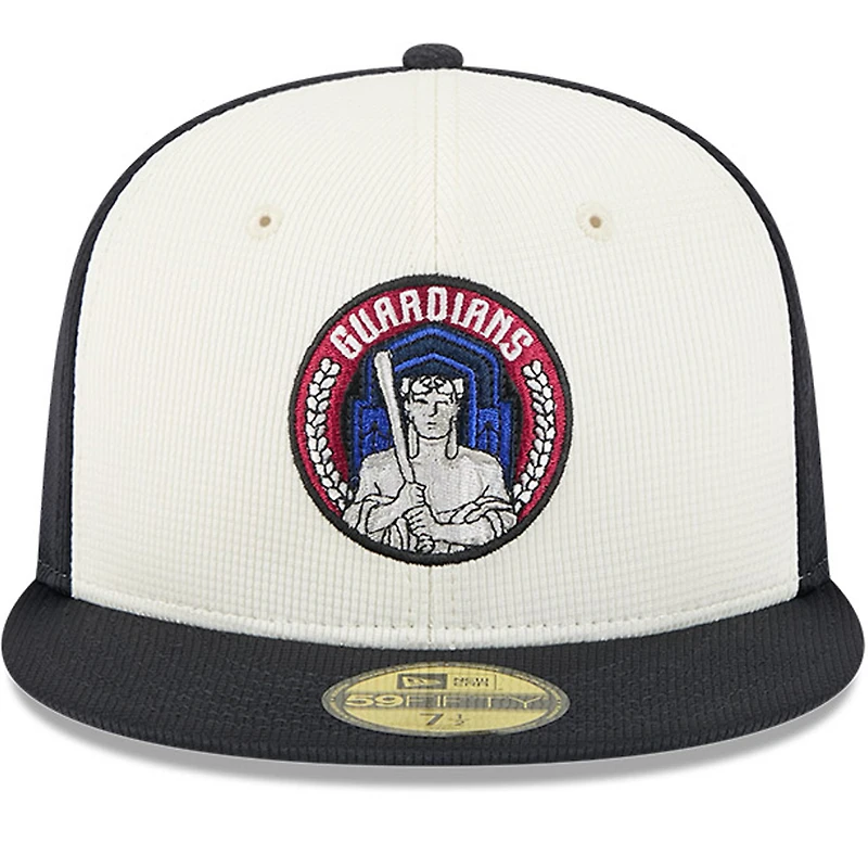 Men's New Era Navy/White Cleveland Guardians City Connect Batting Practice 59FIFTY Fitted Hat