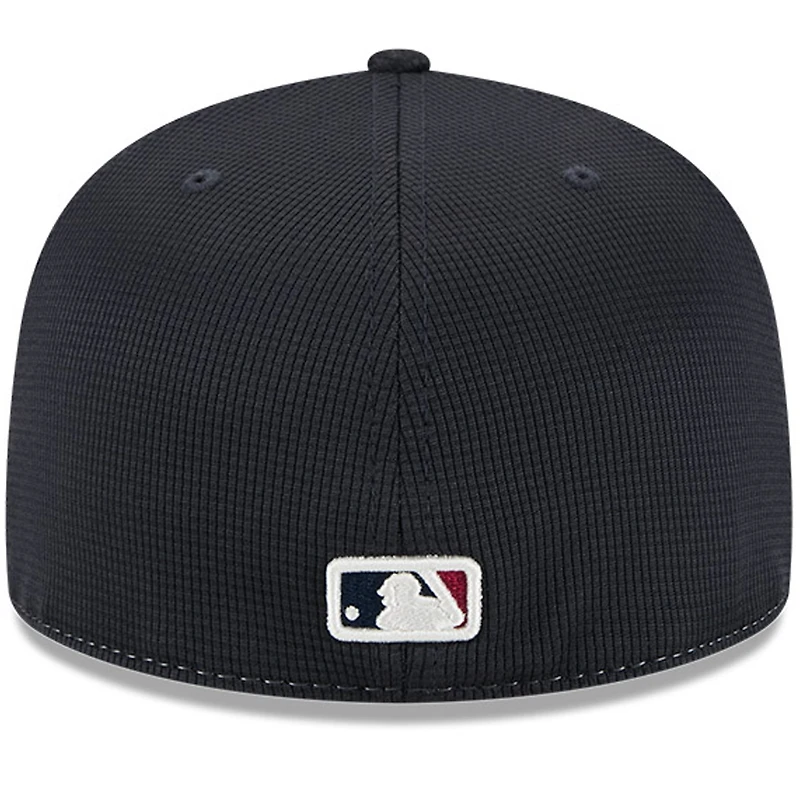 Casquette d'entraînement au bâton New Era 59FIFTY bleu marine/blanc pour homme, City Connect, Cleveland Guardians