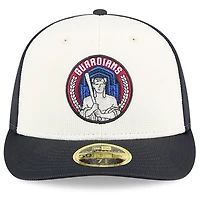 Casquette d'entraînement au bâton New Era 59FIFTY bleu marine/blanc City Connect des Cleveland Guardians pour homme