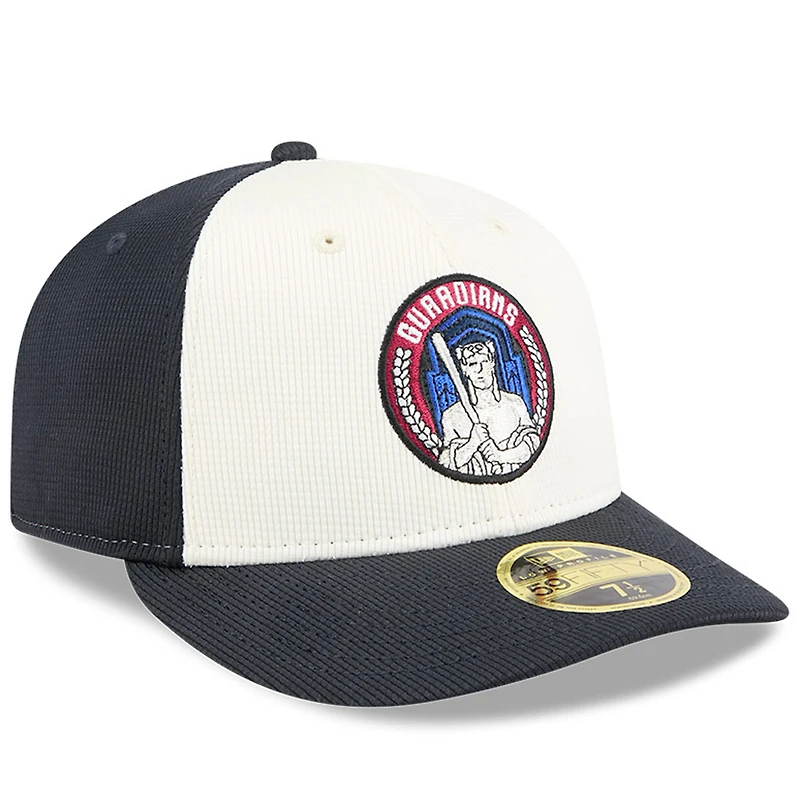 Men's New Era Navy/White Cleveland Guardians City Connect Batting Practice Low Profile 59FIFTY Fitted Hat