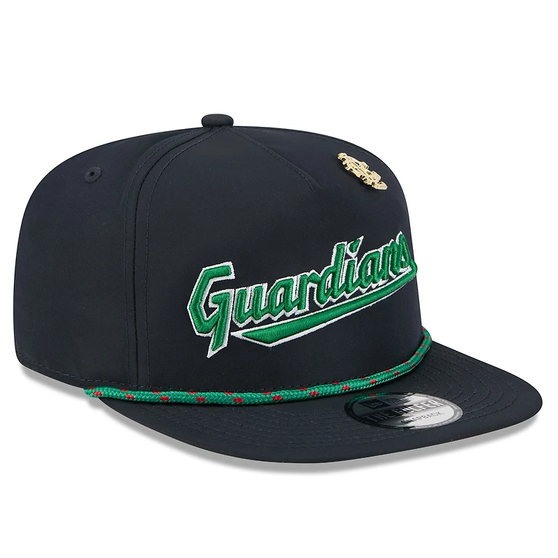 Casquette snapback New Era bleu marine Cleveland Guardians 2025 Big League Chew Golfer pour homme
