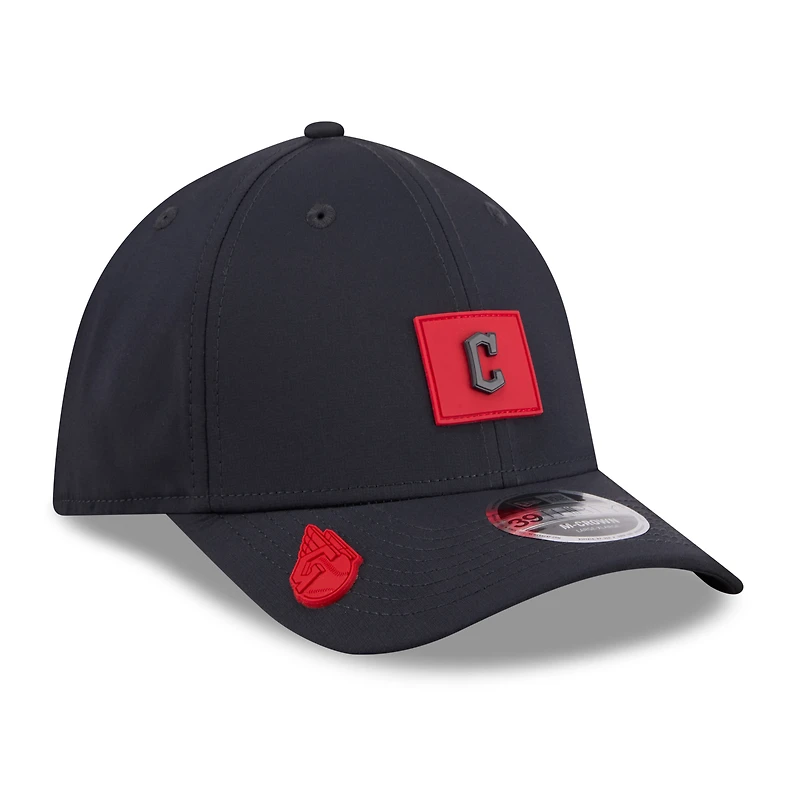 Men's New Era  Navy Cleveland Guardians 2026 Clubhouse M-Crown 39THIRTY Flex Hat