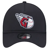 Casquette ajustable 9FORTY A-Frame Trucker bleu marine Cleveland Guardians de New Era pour homme