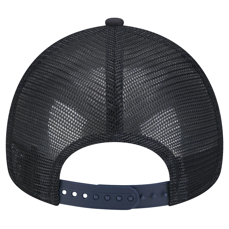 Men's New Era Navy Cleveland Guardians 9FORTY A-Frame Trucker Adjustable Hat