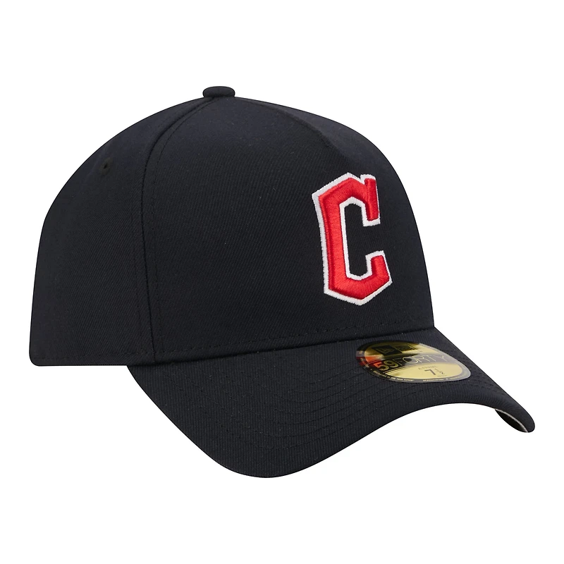 Casquette ajustée New Era 59FORTY bleu marine Cleveland Guardians pour homme