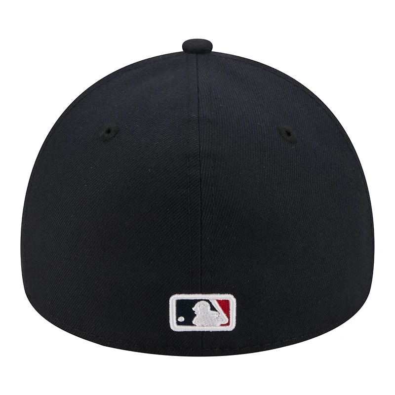 Men's New Era  Navy Cleveland Guardians A-Frame 59FORTY Fitted Hat