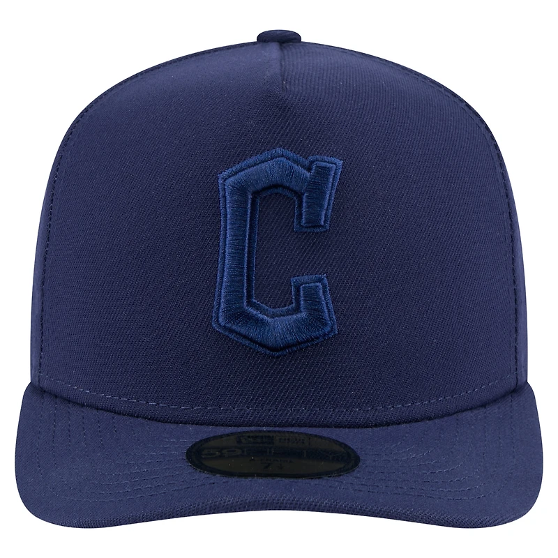 Men's New Era Navy Cleveland Guardians Color Pack A-Frame 59FIFTY Fitted Hat