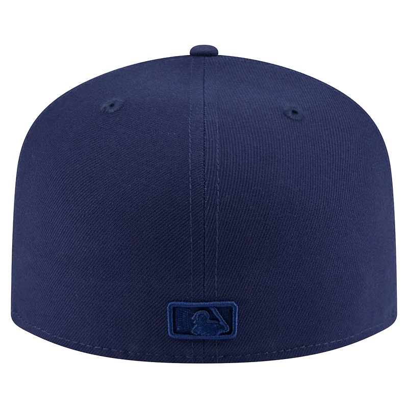 Men's New Era Navy Cleveland Guardians Color Pack A-Frame 59FIFTY Fitted Hat
