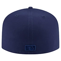 Men's New Era Navy Cleveland Guardians Color Pack A-Frame 59FIFTY Fitted Hat