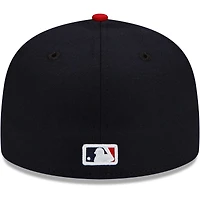 Casquette ajustée New Era Cleveland Guardians Home Authentic Collection On-Field 59FIFTY pour homme bleu marine