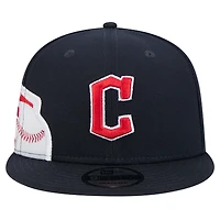 Men's New Era Navy Cleveland Guardians Logo Strike 9FIFTY Snapback Hat